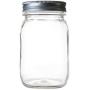 Seacoast 16 Oz Mason Jars, Regular Mouth With Steel Lids, (Set of 6)