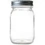 Glasbehälter, 16 oz, Regularverschluss, Set von 6 mit Stahlverschlüssen