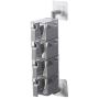 Naughtyhood Seasoning Storage Boxes Spice Jar Kitchen Wall Hanging Rotating Condiment Box for Kitchen. (4Grid Gray)