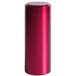 ?Tea Storage Box, Maserfaliw Anti-Damp Aluminum Alloy Tin Canister Kitchen Tea Sugar Coffee Storage Box Jar - Red, Recyclable, Suitable For Holiday Gifts In The Outing and Indoors.