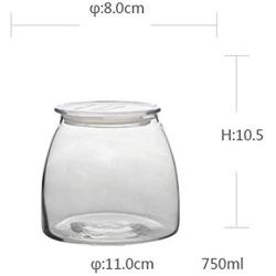 Large-capacity Glass Bottle Modern Snacks Candy Plate Glass Candy Jar Creative Candy Storage Cans With Lid European Storage Tank Sugar Cans Crystal Storage Tank (Size : M)