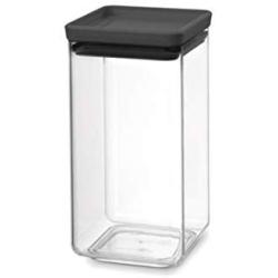 Brabantia 122385 Square Canister, Dark Grey