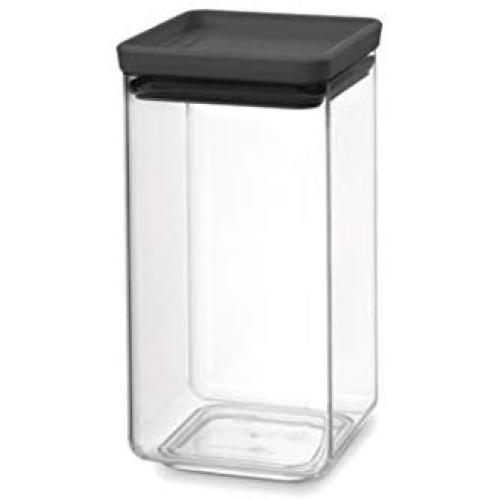 Brabantia 122385 Square Canister, Dark Grey