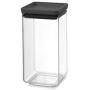 Brabantia 122385 Square Canister, Dark Grey