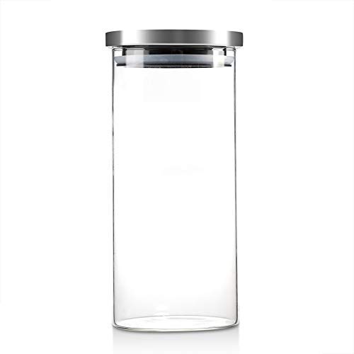 Jar Glass Storage - 1000ml Glass Storage Jar Stainless Steel Lid Coffee Beans Container Glass for Coffee Beans Food Container