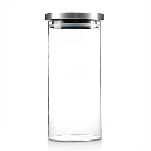 Jar Glass Storage - 1000ml Glass Storage Jar Stainless Steel Lid Coffee Beans Container Glass for Coffee Beans Food Container Jar Glass Storage - 1000ml Glass Storage Jar Stainless Steel Lid Coffee Beans Container Glass for Coffee Beans Food Container