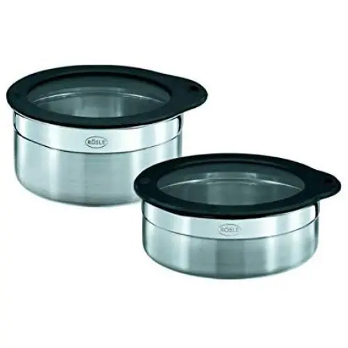 R?sle Stainless Steel Jar with Silicone Glass Lid 7.2-Inch, and Jar with Silicone Glass Lid 5.7-Inch R?sle Stainless Steel Jar with Silicone Glass Lid 7.2-Inch, and Jar with Silicone Glass Lid 5.7-Inch