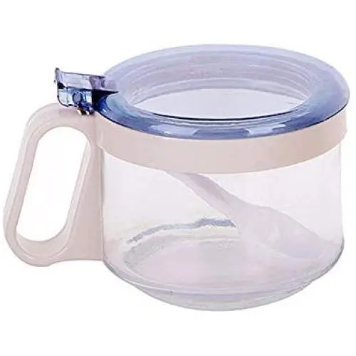 Kitchen Food Storage Jar Airtight Food Storage Kitchen Glass Jar Moisture-Proof Home Multi-Purpose Jam Bottle Cruet Glass Cruet   Seasoning Jar, Blue