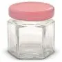 1.5 oz Hexagon Mini Glass Jars with RED Lids and Labels (Pack of 24) 1.5 oz Hexagon Mini Glass Jars with RED Lids and Labels (Pack of 24)