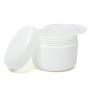 12 Pcs 50G 50ML Refillable Plastic Empty Face Cream Lotion Cosmetic Powder Container Makeup Make Up Glitter Storage Bottle Jar Lot with Inner Lids - White