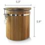 JapanBargain 4093, Airtight Bamboo Canister Kitchen Organizer Food Storage Container with Lid for Coffee Tea Sugar Candy Cereal 5.3X5.9 inch, Medium