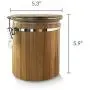 JapanBargain Bambusbehälter, luftdichter Küchen-Organizer, Lebensmittel-Behälter mit Deckel für Kaffee, Tee, Zucker, Süßigkeiten, Müsli, 5,3 x 5,9 Zoll, Medium