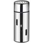 Xyxiaolun Salt Pepper Shaker, 3 Styles Sugar Shaker Stainless Steel and Glass Canisters with Window Pepper Salt Sugar Storage Jar Kitchen Supplies