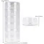 Beauticom 6 Pack(36 Pieces) 10G/10ML Empty Round Transparent Stackable Plastic Embellishment Bead Glitter Charm Craft Jars with Clear Lid