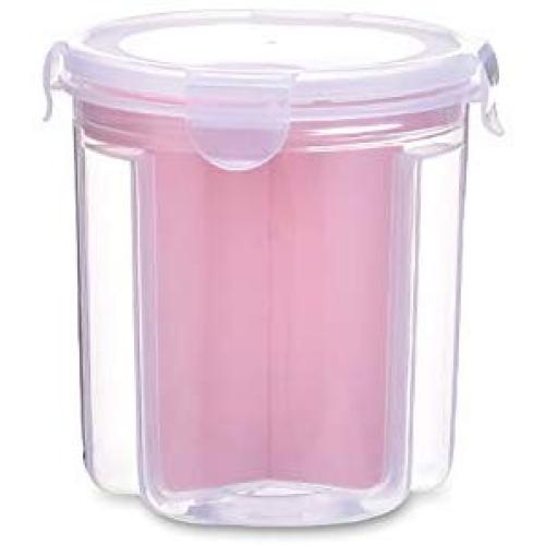 Separate Storage Box with lid, Large Round Food canisters Preserving Jars Durable Versatile Pack of 2-G 1.2Lx2