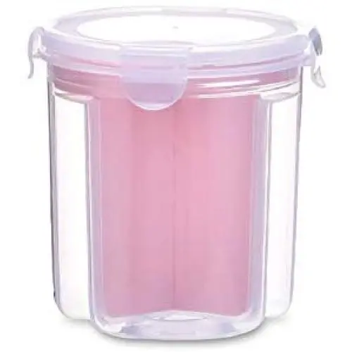 Separate Storage Box with lid, Large Round Food canisters Preserving Jars Durable Versatile Pack of 2-G 1.2Lx2 Separate Storage Box with lid, Large Round Food canisters Preserving Jars Durable Versatile Pack of 2-G 1.2Lx2