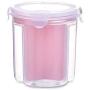 Separate Storage Box with lid, Large Round Food canisters Preserving Jars Durable Versatile Pack of 2-G 1.2Lx2