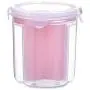 Separate Storage Box with lid, Large Round Food canisters Preserving Jars Durable Versatile Pack of 2-G 1.2Lx2 Separate Storage Box with lid, Large Round Food canisters Preserving Jars Durable Versatile Pack of 2-G 1.2Lx2