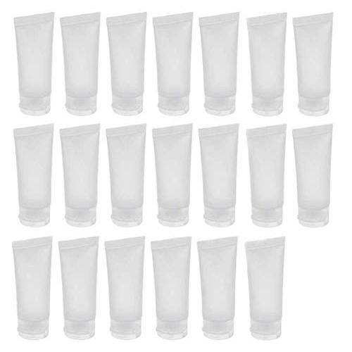 20 Stück Wiederbefüllbare Kunststoff Kosmetik Soft Tube Flaschen mit Verschluss für Make-up Reise-Proben Verpackung Aufbewahrungsbehälter für Zahnpasta, Shampoo, Gesichtscreme, Körperlotion (100ml/3.4oz)