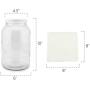 Two 1-Gallon Glass Kombucha Jars w/Cotton Cloth Covers & Plastic Lids for Storage after Brewing (2-Pack)