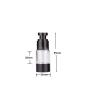 3PCS 15ml/0.5oz White Airless Vacuum Pump Bottles - Empty Refillable Cosmetic Container - Transparent Plastic Pump Bottle with Black Cap for Cream Lotion Toner moisturizers
