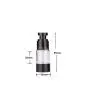 3PCS 15ml/0.5oz White Airless Vacuum Pump Bottles - Empty Refillable Cosmetic Container - Transparent Plastic Pump Bottle with Black Cap for Cream Lotion Toner moisturizers