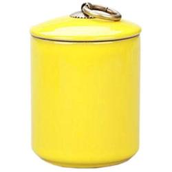 Kylin Express Ceramic Tea Coffee Container, Stylish Tea-Leaf Candy Storage Pot Tea Caddy Yellow #06