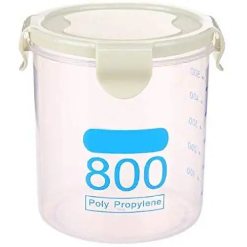 Réservoir Transparent en Plastique Sealé pour Graines et Aliments - Pot de Conservation Vert 800ml Réservoir Transparent en Plastique Sealé pour Graines et Aliments - Pot de Conservation Vert 800ml