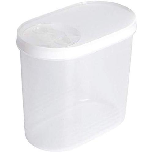 HOMELUNY Pack of 2 Kitchen Cereal Storage Container Jars Home Plastic Food Moisture Proof Airtight Jars Storage Containers for Candy, Cookie, Rice, Sugar,Flour,Snacks Keeping Food Dry & Fresh