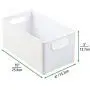 mDesign Plastic Stackable Kitchen Pantry Cabinet, Refrigerator, Freezer Food Storage Bin with Handles, Lid - Organizer for Fruit, Yogurt, Snacks, Pasta - BPA Free, 10" Long, 8 Pack - White mDesign Plastic Stackable Kitchen Pantry Cabinet, Refrigerator, Freezer Food Storage Bin with Handles, Lid - Organizer for Fruit, Yogurt, Snacks, Pasta - BPA Free, 10" Long, 8 Pack - White