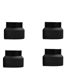 Empty Slanted Shoulder Glass Cream Boxes,Refillable Durable Cosmetic Container With Black Cap&Inner Cover Glass Cosmetic Lotion Jar,4pcs (50g)