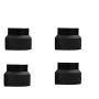 Empty Slanted Shoulder Glass Cream Boxes,Refillable Durable Cosmetic Container With Black Cap&Inner Cover Glass Cosmetic Lotion Jar,4pcs (50g)