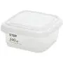 Airpow Clear Food Storage Containers | Square Plastic Jars with Lids Bulk Food Storage, Art Supplies, Cosmetics Milk Powder Space Saving (A-240ml)