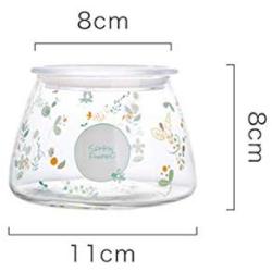 Sealed Glass Food Jar Lids Storage Jar Can Bottle Spices Storage Box Tea Coffee Sugar Storage Container for Kitchennizer,Spring Forest Type S