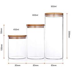 Transparent Glass Storage Bottles Grains Spice Tea Leaf Coffee Beans Candy Food Jars Kitchen Containers Jars Bottle Organization,950Ml