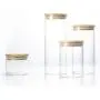 Glas-Lebensmittelbehälter 4er-Set – Airtight Behälter für Süßigkeiten, Kekse, Reis und Gewürze für Küche, Pantry, Pasta- und Kaffeebohnen-Aufbewahrung
