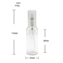 3PCS 50 ML (2 ounce) Empty Refillable Clear Plastic Pump Bottle Small Press Container For Lotion Cream Bath Shower Shampoo Skin Care Essential Oil Travel