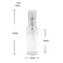 3PCS 50 ML (2 ounce) Empty Refillable Clear Plastic Pump Bottle Small Press Container For Lotion Cream Bath Shower Shampoo Skin Care Essential Oil Travel