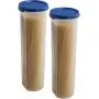 Conteneur de Rangement à Spaghetti Transparent, 2 Pièces - Organiseur de Cuisine Multi-Usage et de Stockage Alimentaire pour Nouilles, Haricots, Céréales - Hermétique, Étanchéifié, BPA Free, 1 Litre (37 oz)