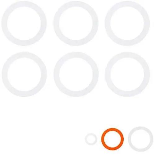 Argon Tableware Silicone Seals Rings for Glass Storage Jars - 77mm - for Jar Sizes 125ml to 200ml - Clear - Pack of 6 Argon Tableware Silicone Seals Rings for Glass Storage Jars - 77mm - for Jar Sizes 125ml to 200ml - Clear - Pack of 6