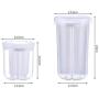 Storage Jar Transparent With Buckle, 4 Grids Rice Non Slip Moistureproof Sealed Can Rotary Anti Leakage Multifunctional Plastic Kitchen Food Container