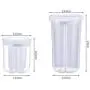 Kitchen Storage Jar, 4 Grids Sealed Can with partition baffle & Transparent Buckle Cover, Rotatable Lid Dry Food Container for Grain Storage Tank