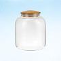 Cabilock 900ml Bamboo Lid Storage Jar Borosilicate Glass Storage Jar Candy Jar Spice Jars Glass Storage Tank for Sugar Candy Cookie