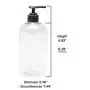Baire Flaschen – 8 Unzen Klare Plastikflaschen mit schwarzen Pumpen, um Seife, Shampoo und Lotion ordentlich und klar zu organisieren, PET, leicht, BPA-frei, 6er-Set, inklusive 6er floraler Etiketten