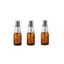 3PCS 10ML Fancy Portable Brown Glass Bottles Lotion Bottle Electro-aluminium Emulsion Pump for Cosmetics Shampoo Lotion Facial Cleanser Vial Case Containers Pot Jar