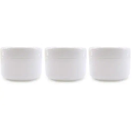 3PCS 250ml/Gram 8oz White Empty Refillable Plastic Cream Lotion Travel Packing Vial Bottles Pot Jars with PP Liner Makeup Storage Holder Container for Cosmetics Lip Balm Face Cream Ointments