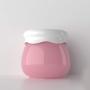 Minkissy 5pcs Plastic Jars with Lids Makeup Refillable Empty Containers for Cosmetics Lotion Cream Kitchen Travel (Pink)