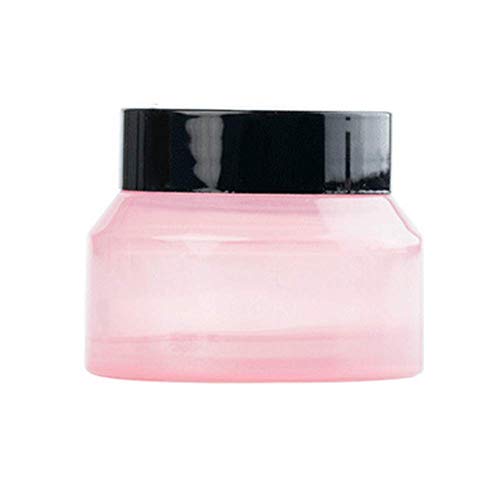 4Pcs Glass Containers Jars Reusable Empty Leak Proof Jar Pot Bottles Case with Inner Liner and Lid for Cream, Cosmetics, Salves, Scrubs, Beauty Aids (Translucent Pink, 50ml/1.67 oz)