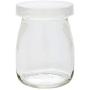 3.5-OZ Glass Jars for Yogurt, Milk, Parfait, and Pudding: Perfect for Bakeries, Buffets, Breakfast Bars, and Restaurants - Yogurt Maker Glass Replacement Jar with Plastic Cap - 100-CT - Restaurantware