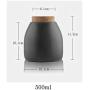 Flameer Pack 3, Kitchen Canister, Food Storage Container, Ceramic Pot Jar for Cereal Tea Sugar Serving Button Cork Stopper 500ml